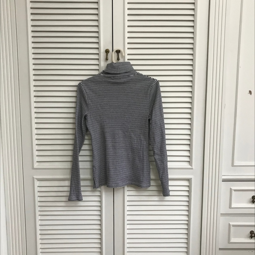 Tommy Hilfiger Striped Mock-Neck Top